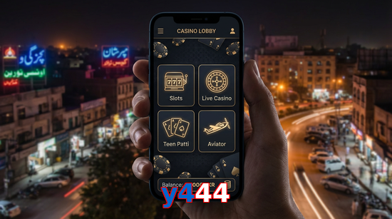 Main screen of Y444 app page for PK players