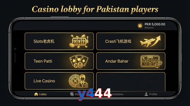 Lobby view of Y444 for Pakistan users
