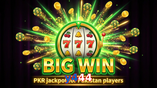 Big win animation on Y444 slot game